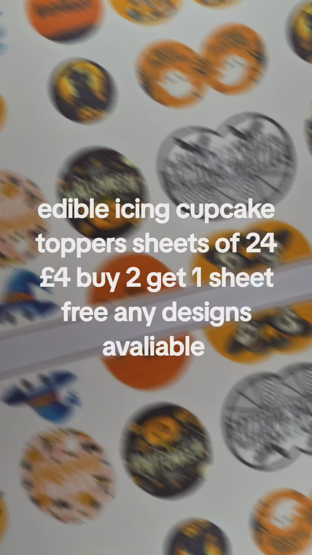Edible cupcake toppers