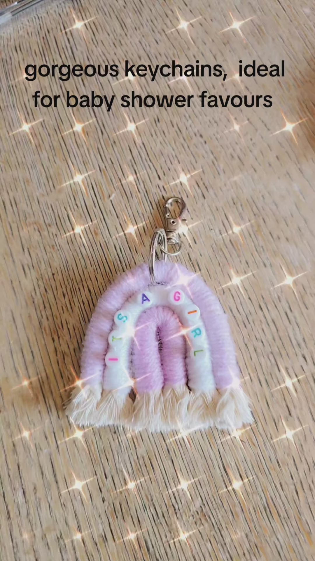 Rainbow keyring/car mirror
