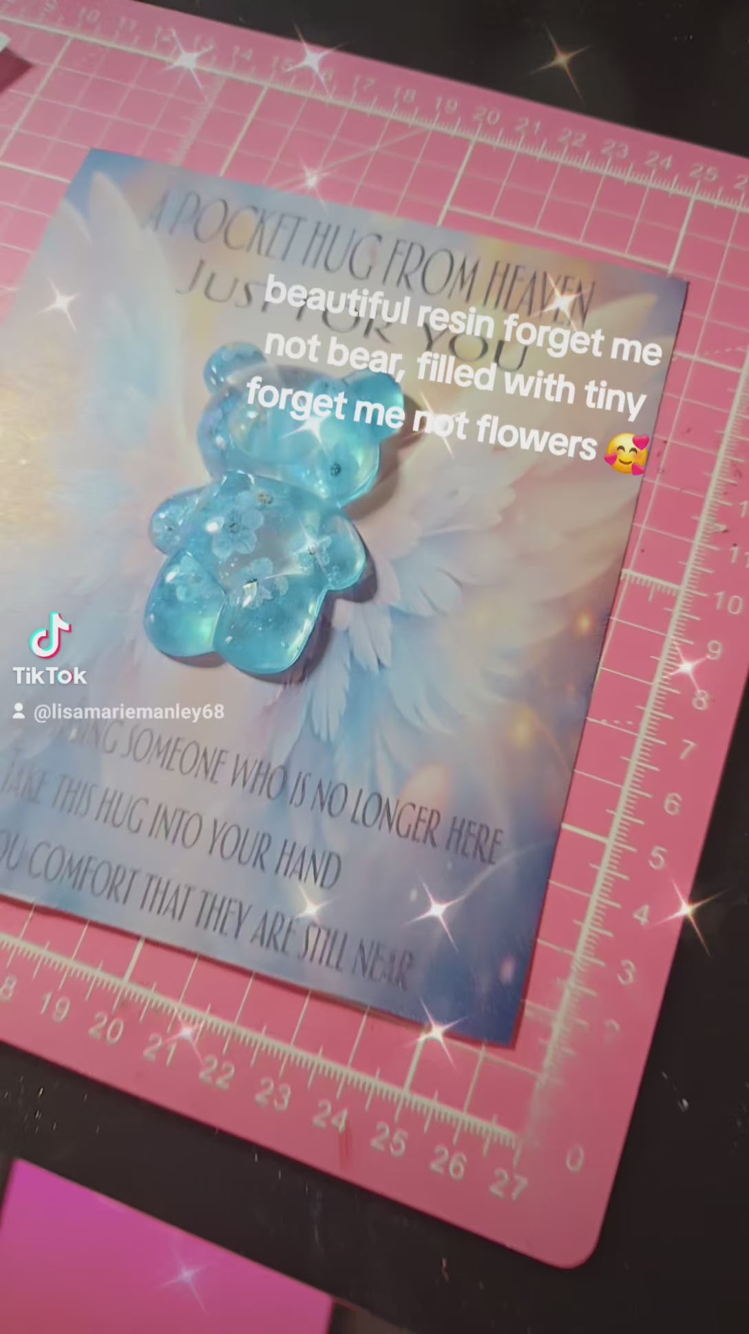 Resin forget me not bear