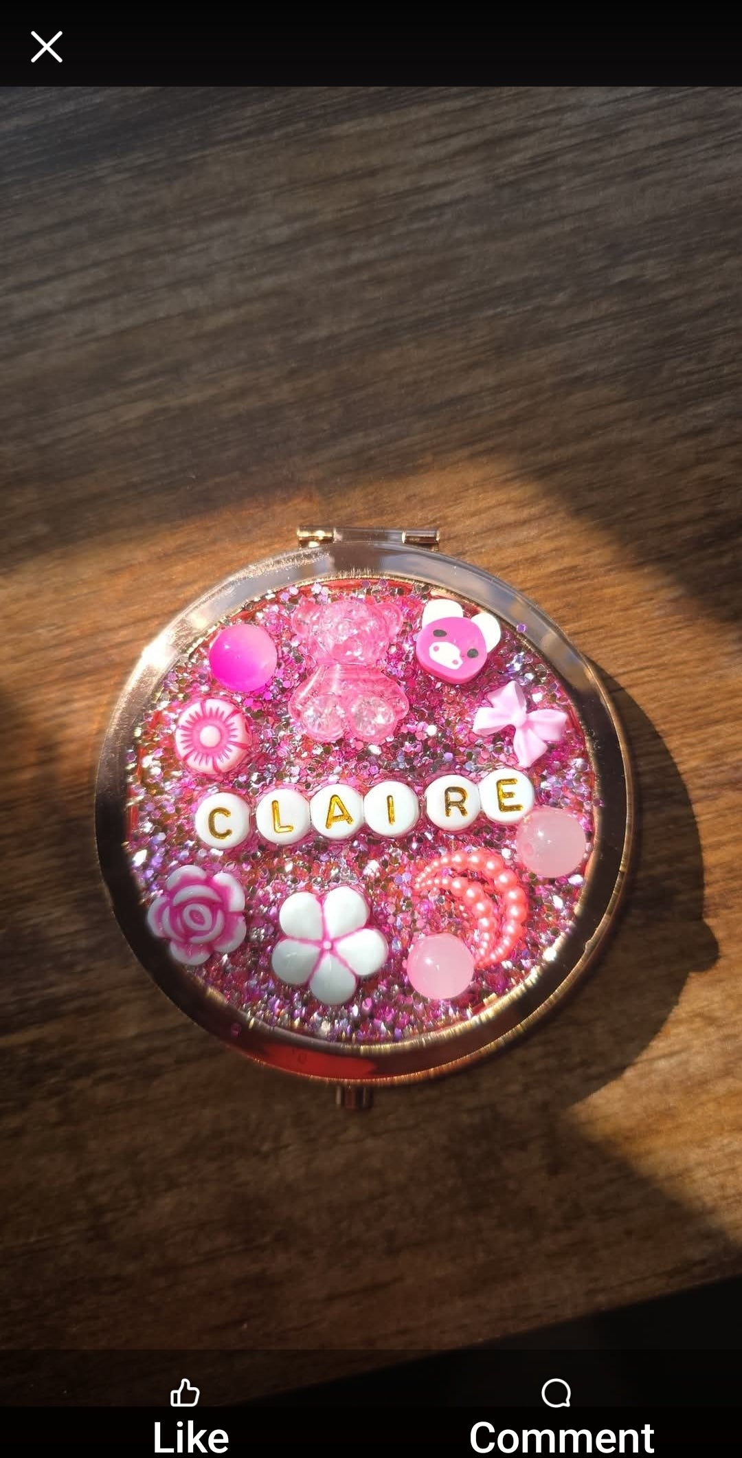 Personalised junk case mirror